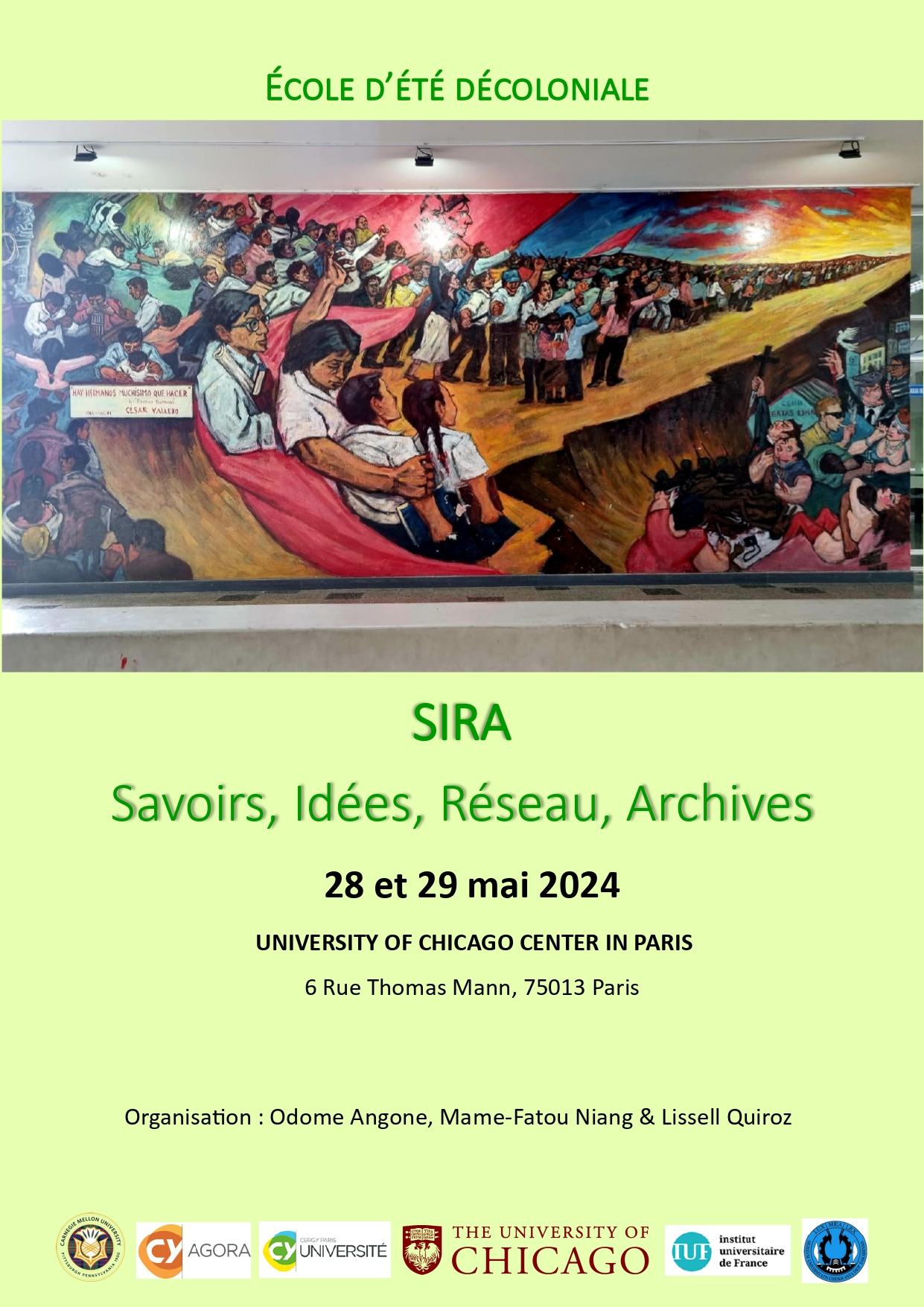 École d’été décoloniale SIRA (Savoirs, Idées, Réseau, Archives) - Lissell QUIROZ - 28 et 29 mai 2024