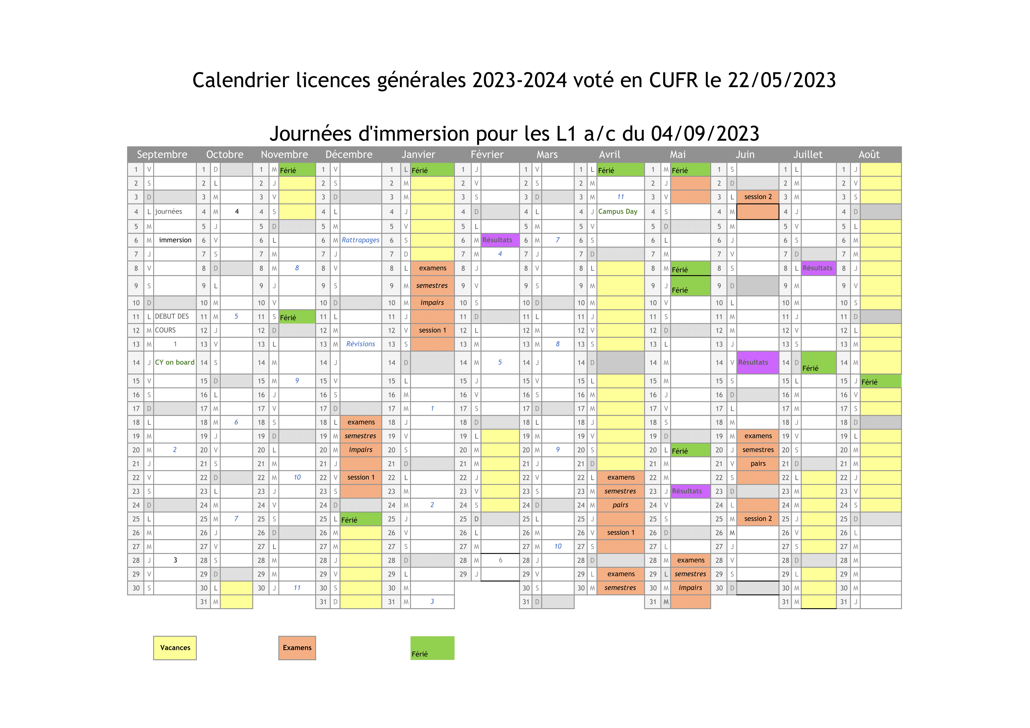 Calendrier 2023-2024 : découvrez le programme des Vert et Blanc !