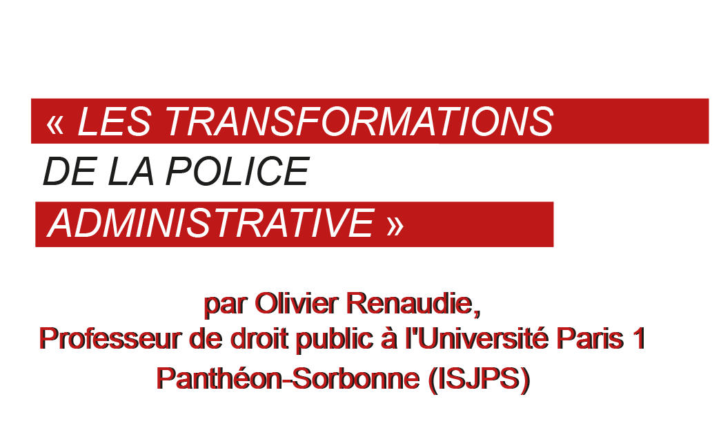 Conférence-débat autour de l'ouvrage du Pr. Olivier Renaudie